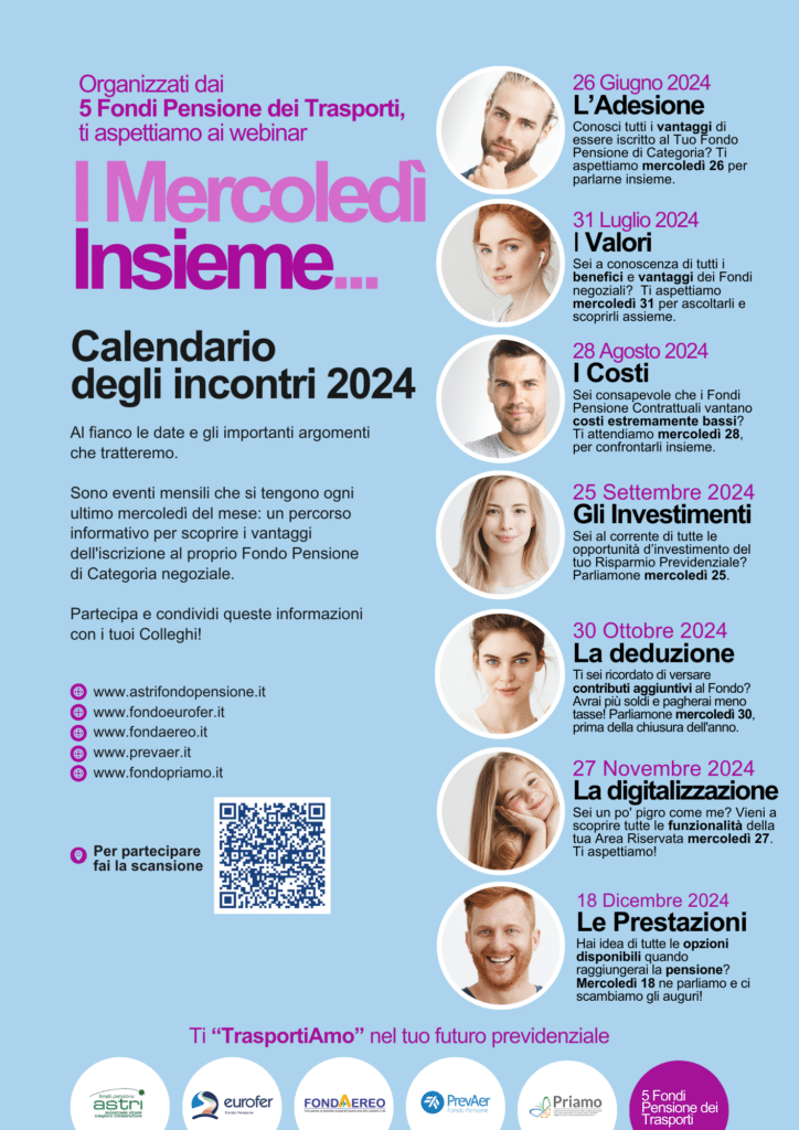 Calendario degli incontri “I Mercoledì Insieme…”